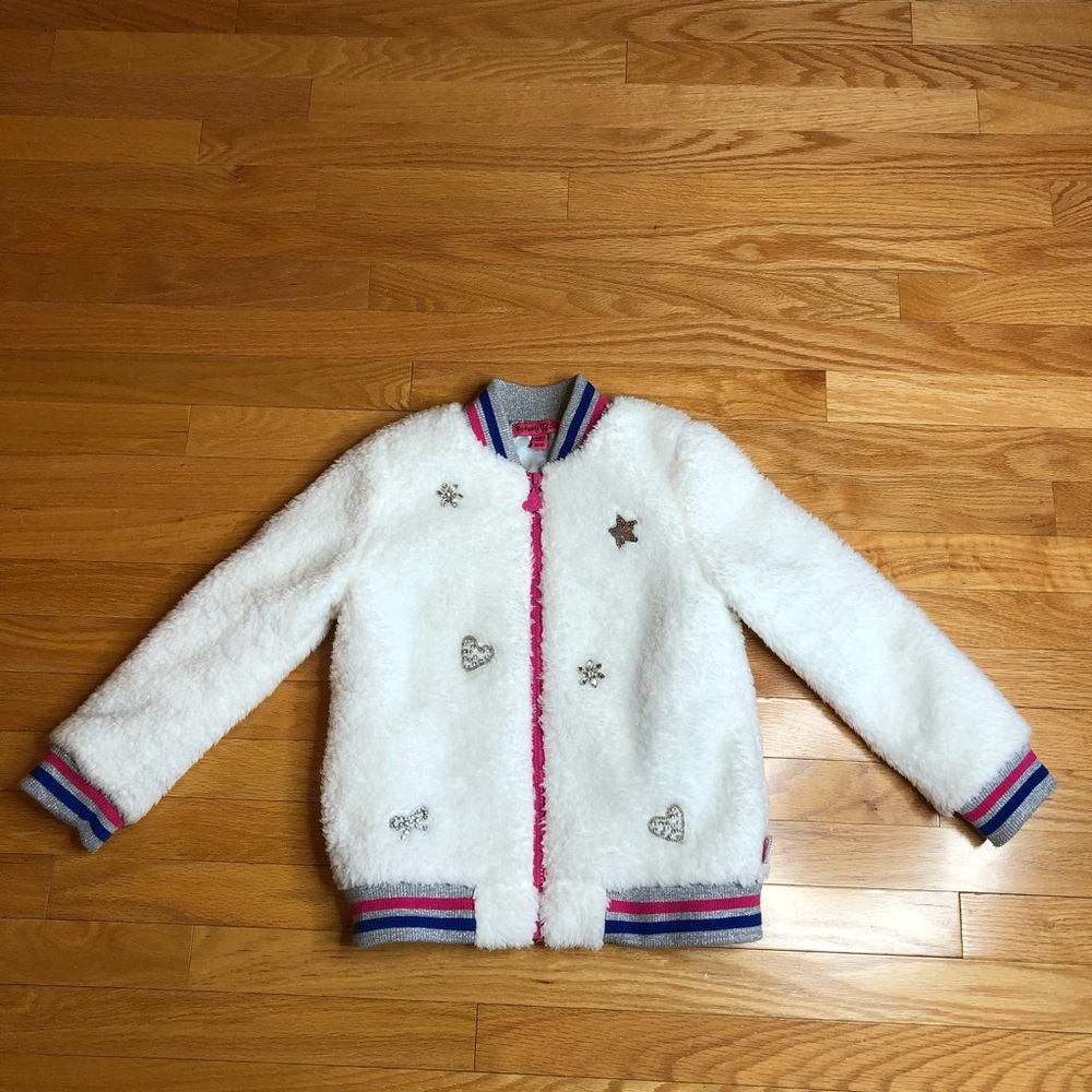Betsey Johnson Jojo Siwa White Sherpa Jacket
